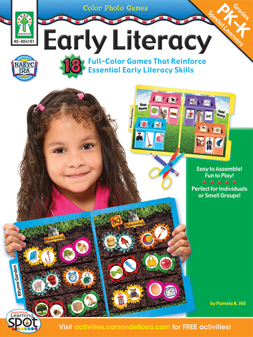 Title details for Color Photo Games: Early Literacy, Grades PK--K: 18 Full-Color Games That Reinforce Essential Early Literacy Skills by Pamela K. Hill - Available